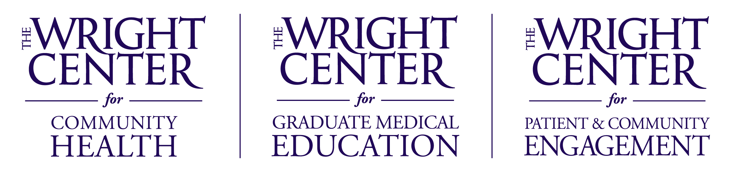 The Wright Center triple logo